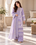 Lavender Luxury Embroidered Unstitched 3-Piece Suit